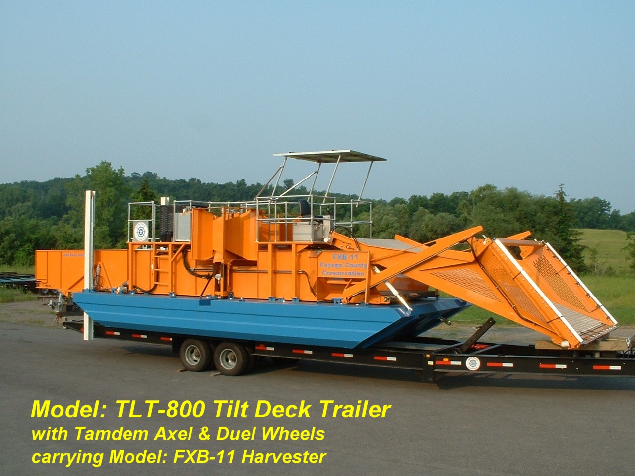 Alphaboats TLT-800 Transport Trailer with FX11 Aquatic Weed Harvester